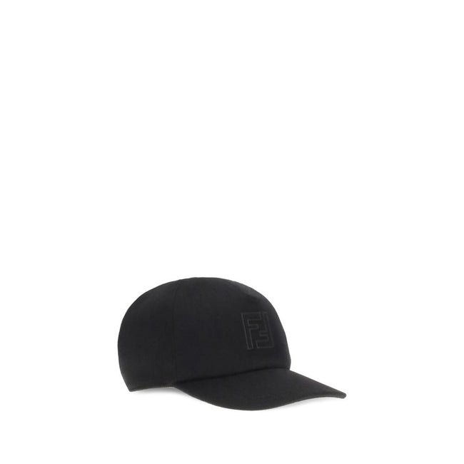 Black Wool Cap (Baseball Hat)Wool Baseball Hat by Fendi is a sophisticated accessory that combines sporty style and fine materials. Made entirely of wool felt and cashmere, it features a semi-rigid visor that maintains shape without sacrificing comfort. T