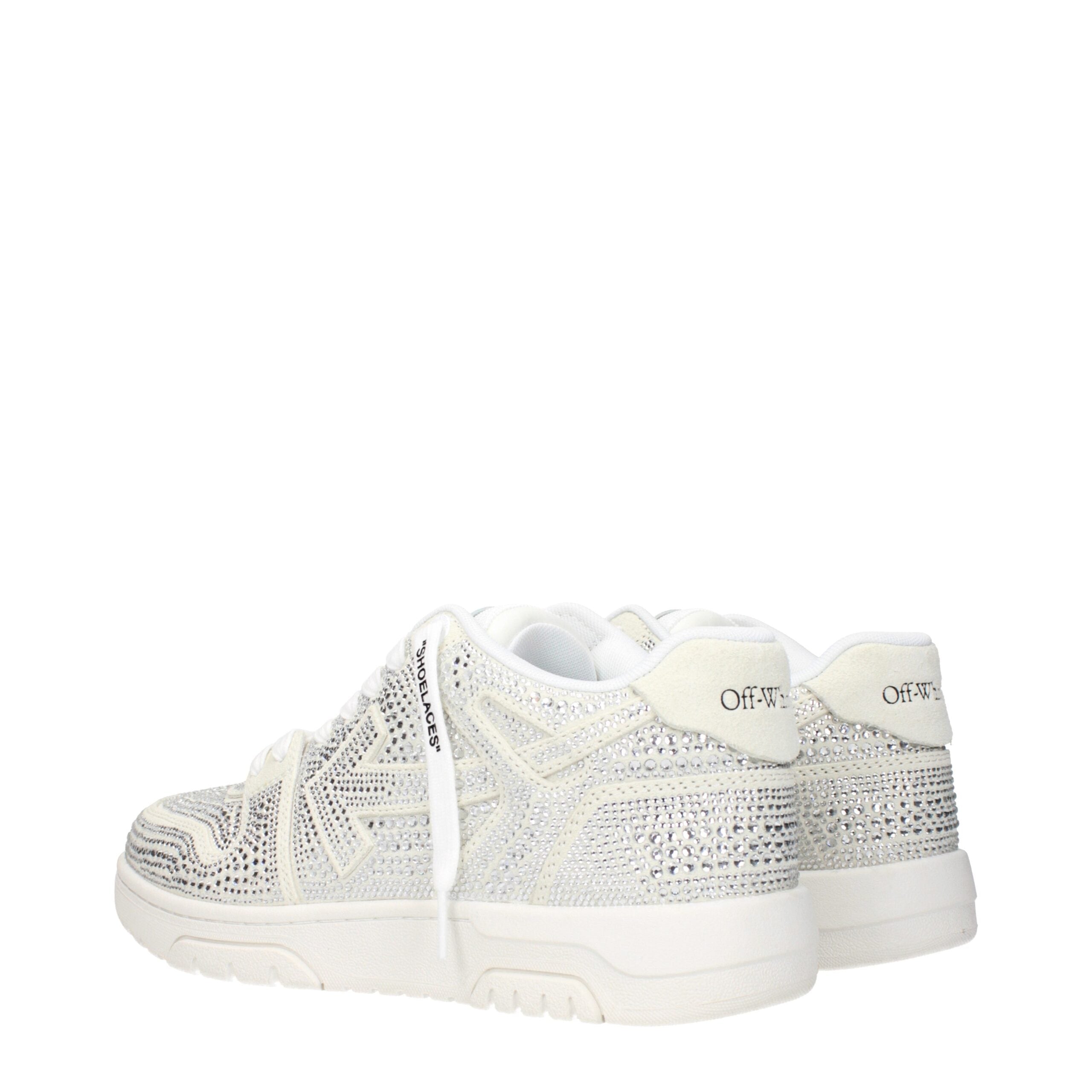 Beige Leather Low Top SneakersDescription: The product with MPN OMIA189LEA0090172 and code F84966 suede in beige is a sneakers designed by Off-White. It has features like front logo, side logo, back logo, front detail, rhinestone.Beige Leather Low Top Sne