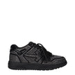Black Leather SneakersDescription: The product with MPN OMIA189LEA0091010 and code F84966 suede in black is a sneakers designed by Off-White. It has features like front logo, side logo, back logo, front detail, rhinestone.Black Leather Sneakers${tagsOff-W