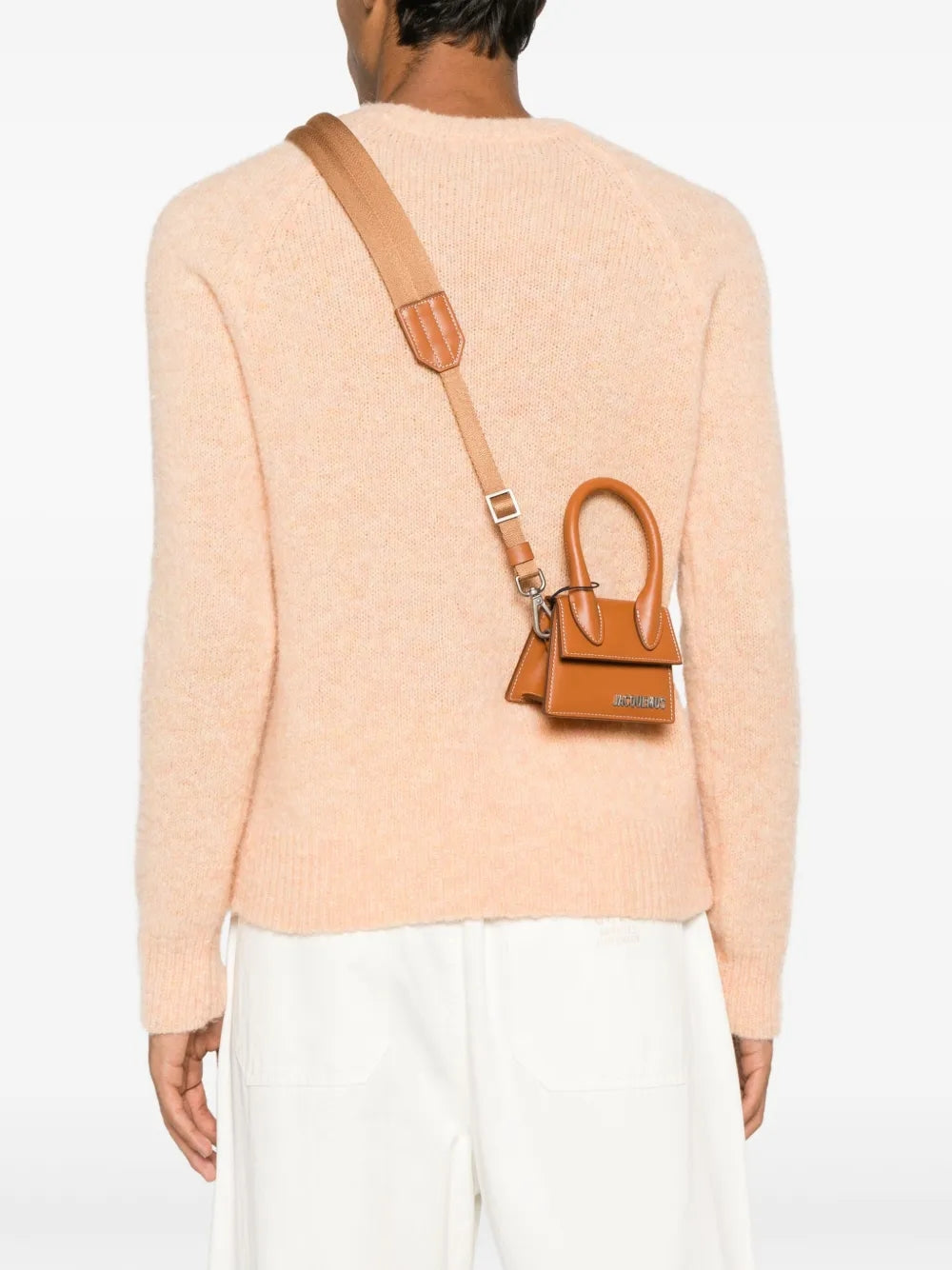 Light Brown Le Chiquito Homme Crossbody BagJACQUEMUS Gorgeous brand new, 100% Authentic Jacquemus Le Chiquito Homme Crossbody Bag Model: 3700943796714 Color: Light Brown with Silver Hardware – Reinforced handle – Magnetic flap closure – Removable long sho