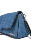 Denim Le Bambimou HandbagJACQUEMUS Gorgeous brand new, 100% Authentic Jacquemus Denim Le Bambimou Petit Handbag. Model: 241BA389-3176-330 Color: Denim with Silver Hardware Material: Cotton and Leather – Adjustable shoulder strap – Small handle – Removable