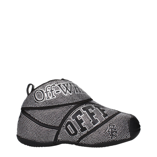 Black Cotton SneakersDescription: The product with MPN OMIA29GLEA001STRASS7210 and code F84968 rubber in black is a sneakers designed by Off-White. It has features like rhinestone, front logo, side logo.Black Cotton Sneakers${tagsOff-WhiteAulae Black Cott