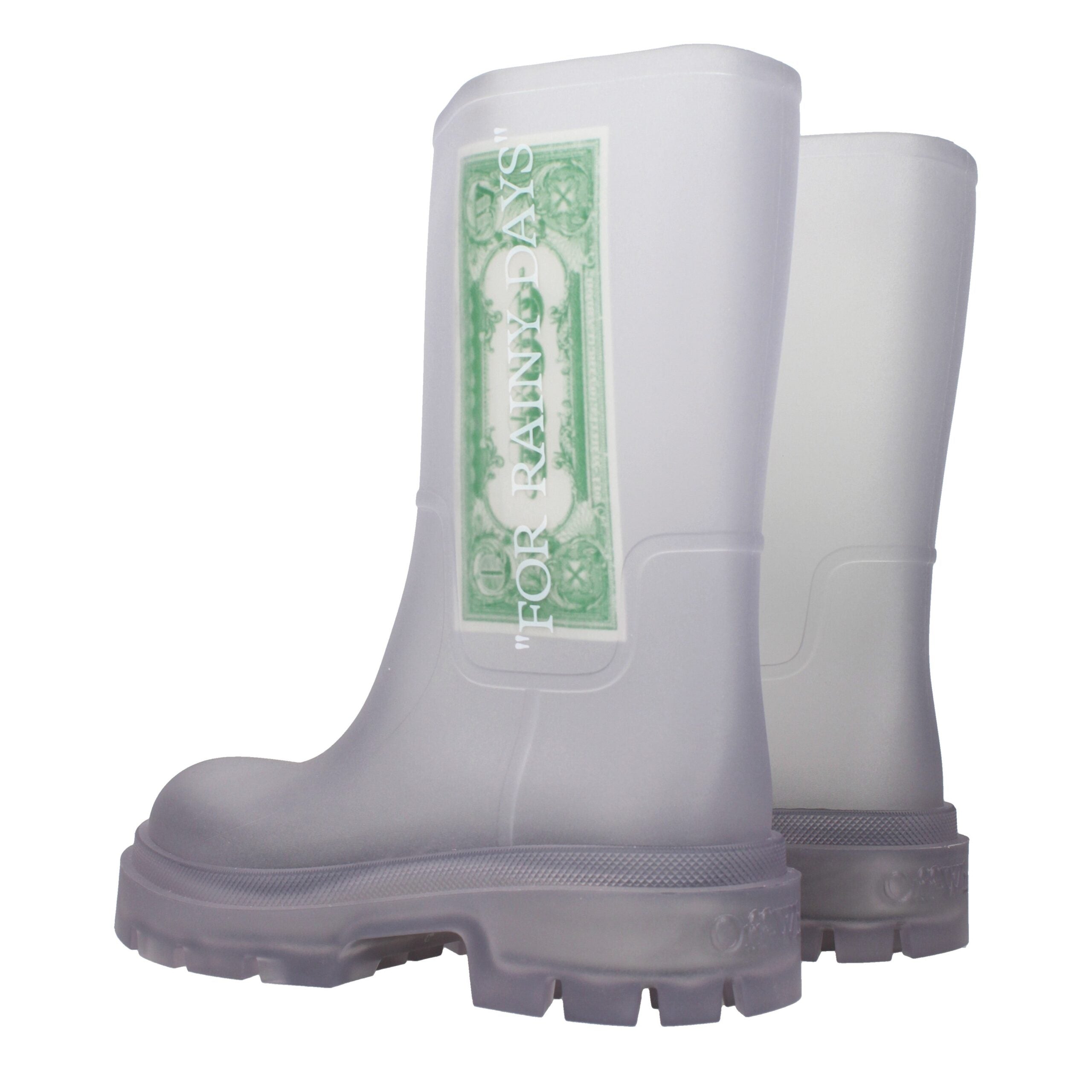 Bottes transparentes en PVC Off-White