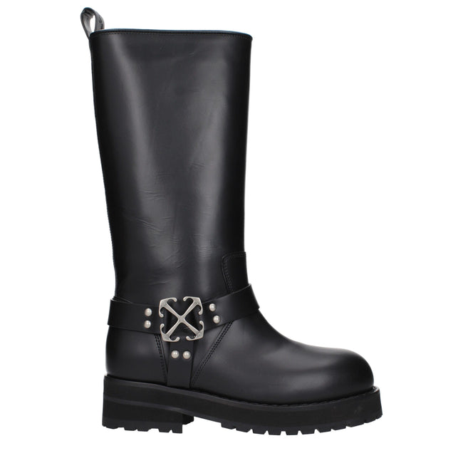 Black Leather Flat BootsDescription: The product with MPN OWIE045LEA0011072 and code F84978 leather in black is a boots designed by Off-White. It has features like side logo.Black Leather Flat Boots${tagsOff-WhiteAulae Black Leather Flat Boots Off-WhiteAu