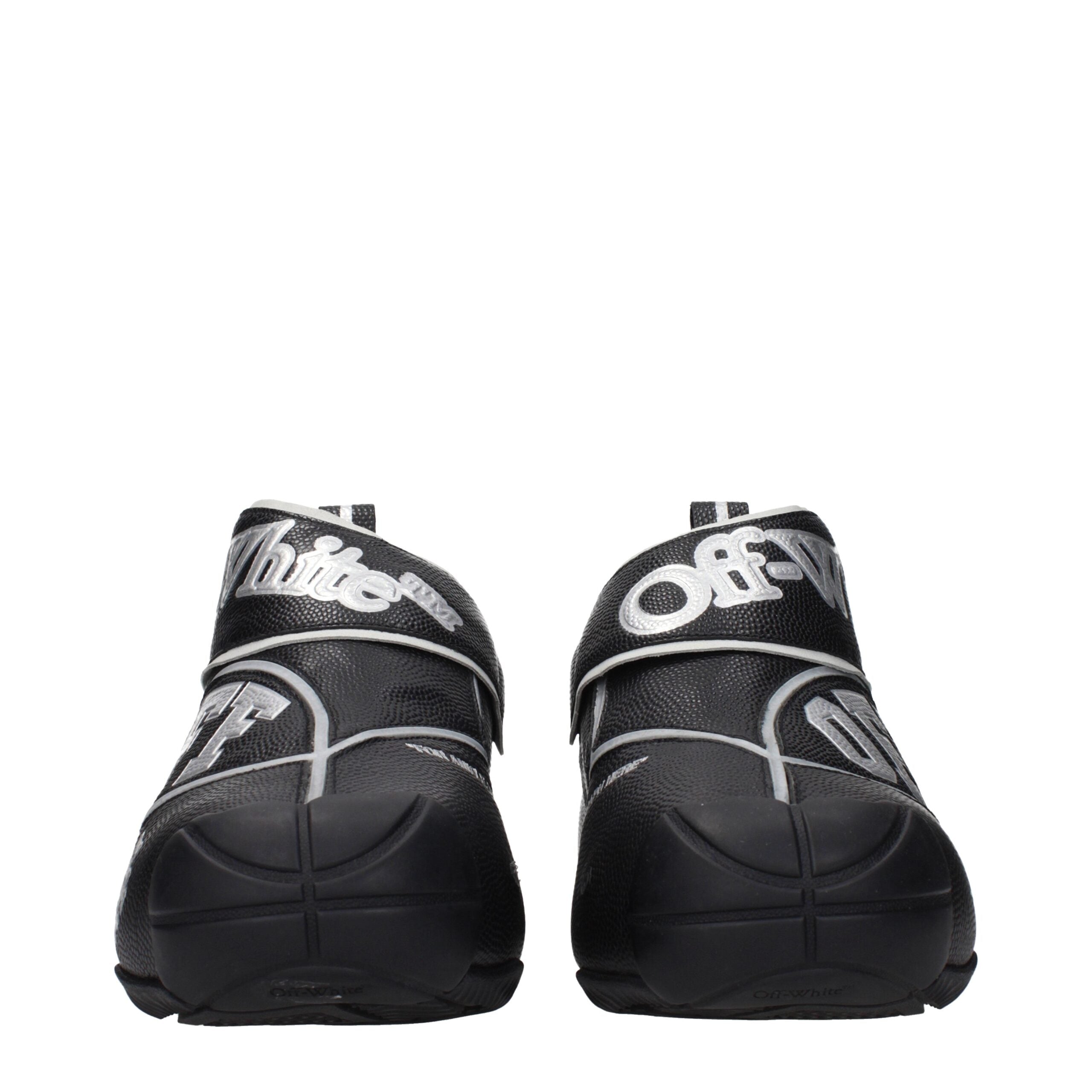 Black Leather High Top SneakersDescription: The product with MPN OMIA29GLEA0011072 and code F84969 leather in black is a sneakers designed by Off-White. It has features like front logo, side logo.Black Leather High Top Sneakers${tagsOff-WhiteAulae Black L