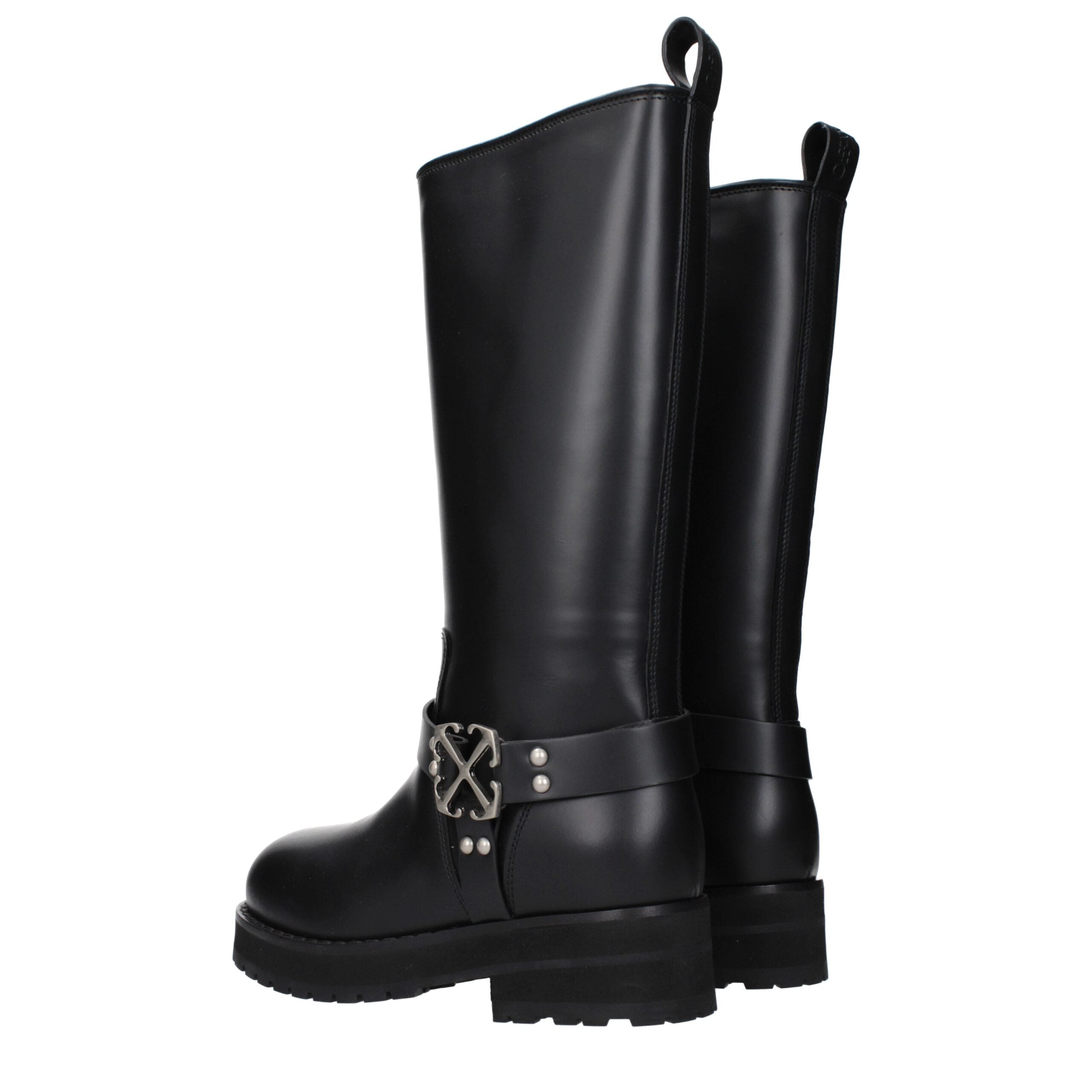 Black Leather Flat BootsDescription: The product with MPN OWIE045LEA0011072 and code F84978 leather in black is a boots designed by Off-White. It has features like side logo.Black Leather Flat Boots${tagsOff-WhiteAulae Black Leather Flat Boots Off-WhiteAu