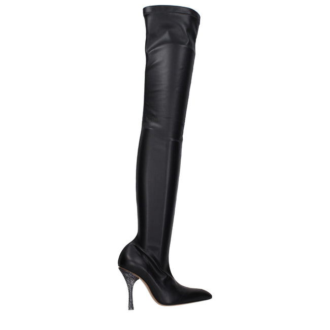 Black Leather Over The KneeDescription: The product with MPN OWIE04BMAT0011010 and code F84979 eco leather in black is a boots designed by Off-White.Black Leather Over The Knee${tagsOff-WhiteAulae Black Leather Over The Knee Off-WhiteAulae Black Leather O