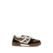 Brown Calf Leather Bos Taurus Athletic SneakersMatch Sneakers by Fendi reinterpret sporty style with a bold and sophisticated aesthetic. Crafted from fur-trimmed calfskin leather with a pony skin effect, they feature a Fendi Leo animal print in shades of