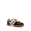 Brown Calf Leather Bos Taurus Athletic SneakersMatch Sneakers by Fendi reinterpret sporty style with a bold and sophisticated aesthetic. Crafted from fur-trimmed calfskin leather with a pony skin effect, they feature a Fendi Leo animal print in shades of