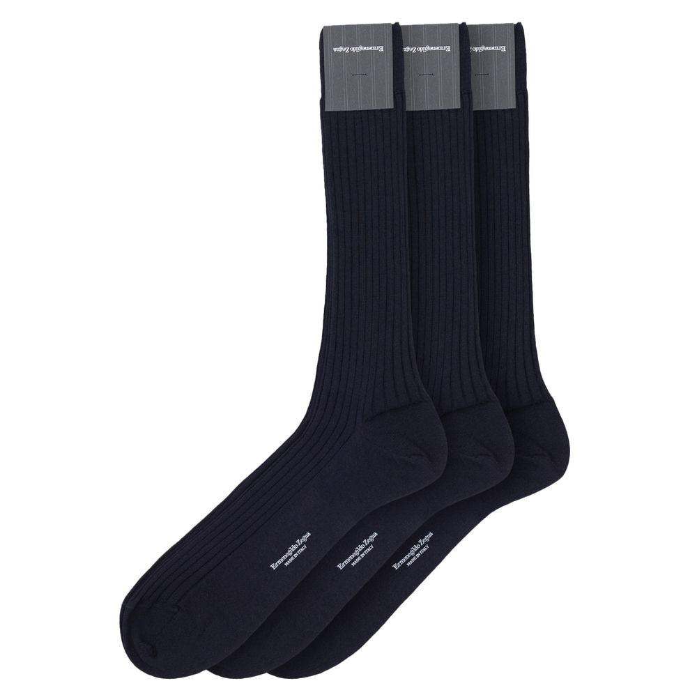 Marineblaue Wollsocken