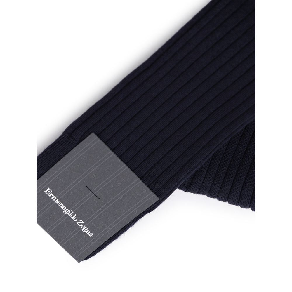 Navy Blue Wool Socks 3-Pack by Ermenegildo Zegna