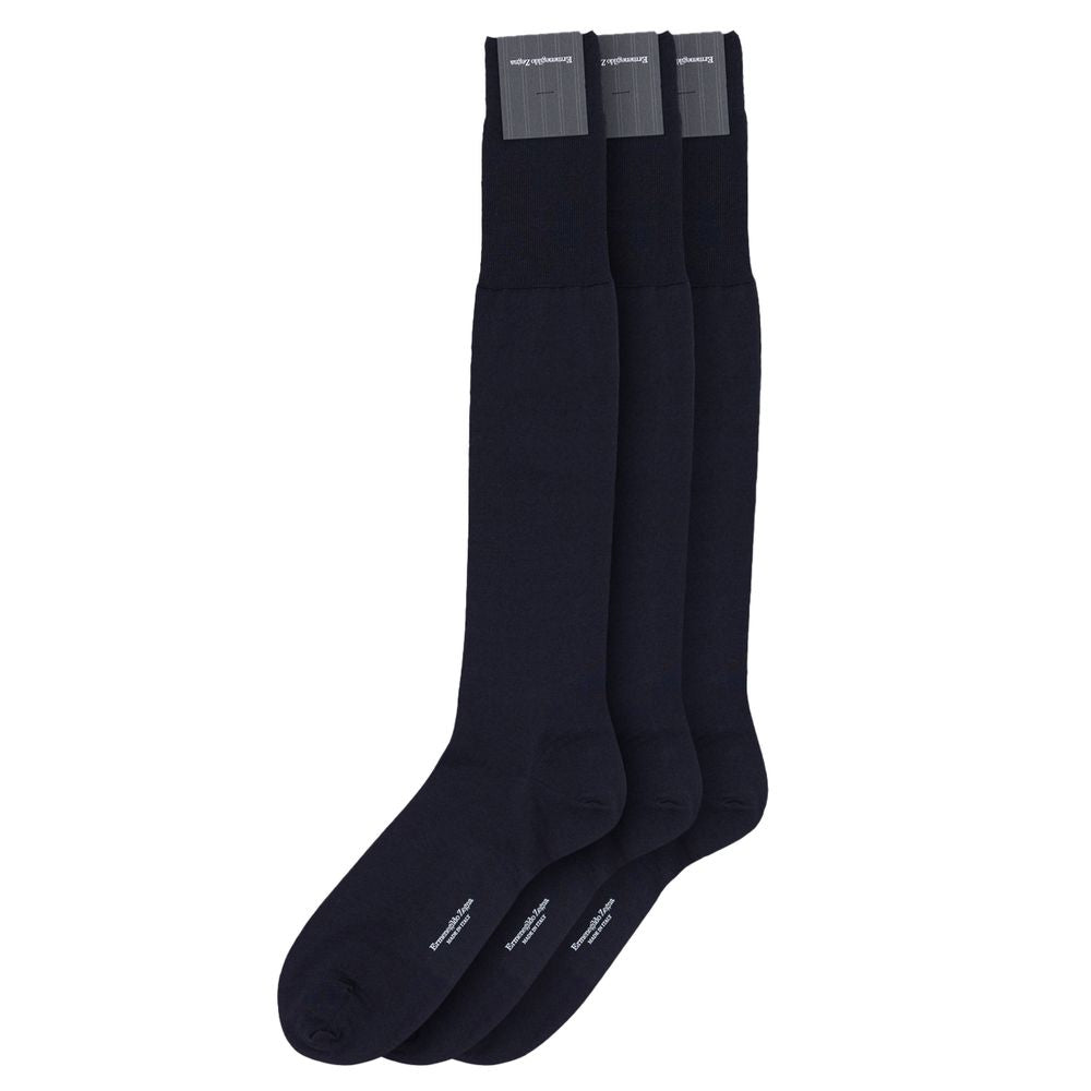 Marineblaue Wollsocken im 3er-Pack von Ermenegildo Zegna