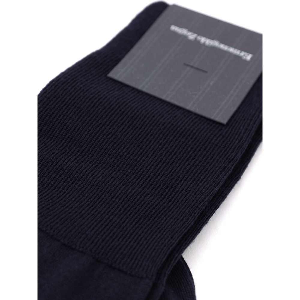 Navy Wool Socks 2-Pack by Ermenegildo Zegna