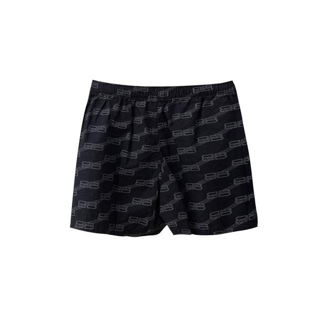 Black Cotton Bermuda ShortsBalenciaga Allover Logo Shorts. Pyjama shorts model, elastic waist, front button closure, two side welt pockets Composition: 100% Cotton Internal SKU: 25MG103 Brand SKU: 671664TML361269Black Cotton Bermuda Shorts${tagsBalenciaga