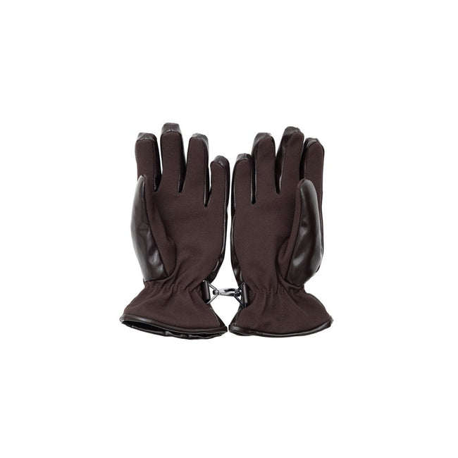 Brown Polyester GlovesBottega Veneta Rubber Effect Gloves. Mud color, shiny, with elastic at the cuffs, part of the palm in technical fabric, padded. Composition: 100% Polyester Internal SKU: 25GIU65 Brand SKU: 680138V17O02113Brown Polyester Gloves${tagsB