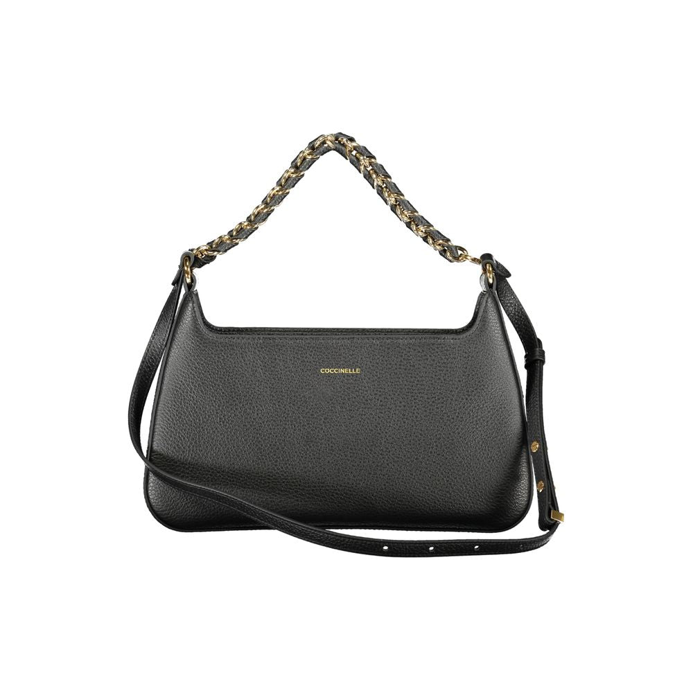Nero Leather Handbag with Removable Chain Strap