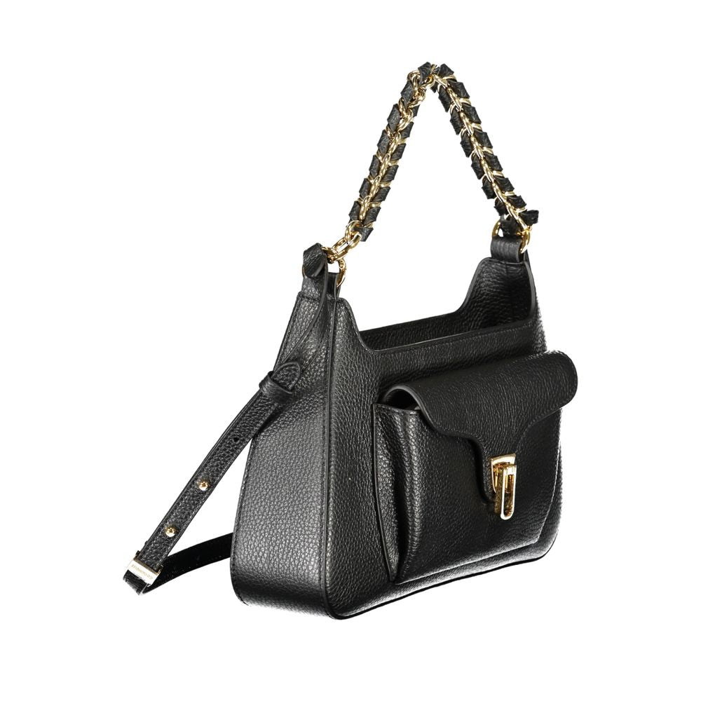Nero Leather Handbag with Removable Chain Strap
