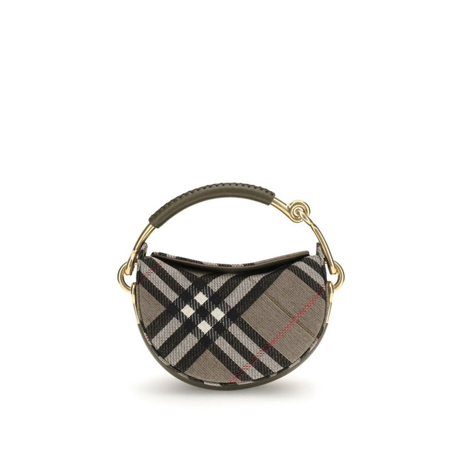Multicolor Cotton Clutch BagBrindle Clutch Bag by Burberry combines elegance and functionality in a compact and versatile format. Featuring a top handle and an adjustable and detachable shoulder strap, it can be carried by hand or over the shoulder depend