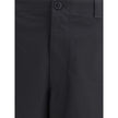 Black Cotton Casual PantsCotton Pants by Gucci with front zipper and button closure. They feature two side slash pockets, two welt pockets on the back, one with a flap, and belt loops at the waist. The monochrome pattern gives a clean and elegant look, pe