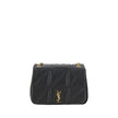 Black Calf Leather Bos Taurus Shoulder BagThe Jamie Medium Shoulder Bag by Saint Laurent, crafted in fine lambskin leather, stands out for its all-over padded design that gives it a sleek and sophisticated look. The front flap, with snap-button closure, p
