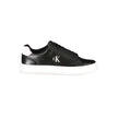 Black Leather Men SneakerUnleash your stride with the cutting-edge Calvin Klein sports sneakers. A fusion of sophistication and athletic flair, these shoes feature striking contrasting white details and a prominent Calvin Klein logo that captures attentio