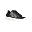 Black Leather Men SneakerUnleash your stride with the cutting-edge Calvin Klein sports sneakers. A fusion of sophistication and athletic flair, these shoes feature striking contrasting white details and a prominent Calvin Klein logo that captures attentio