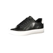 Black Leather Men SneakerUnleash your stride with the cutting-edge Calvin Klein sports sneakers. A fusion of sophistication and athletic flair, these shoes feature striking contrasting white details and a prominent Calvin Klein logo that captures attentio