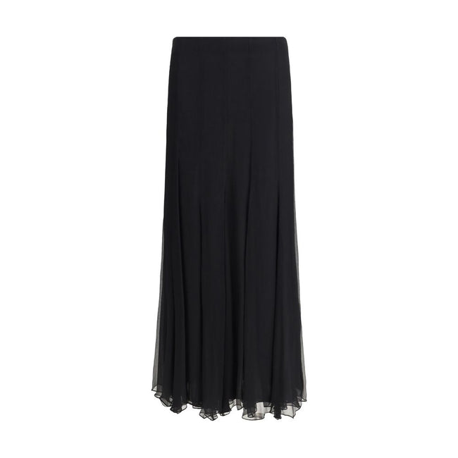 Black Silk Long SkirtThe Silk Long Skirt by Chloé embodies femininity with lightness and refinement. The fluid fit flows naturally with movement, while the back zip closure preserves the clean silhouette. An essential and sophisticated piece, perfect for