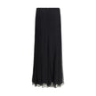Black Silk Long SkirtThe Silk Long Skirt by Chloé embodies femininity with lightness and refinement. The fluid fit flows naturally with movement, while the back zip closure preserves the clean silhouette. An essential and sophisticated piece, perfect for
