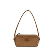 Brown Calf Leather Bos Taurus Shoulder BagShoulder Bag by Miu Miu is an elegant, minimalist accessory made of soft leather and embellished with tonal logo applique on the front, adding a discreet yet distinctive touch. Equipped with a round leather handle