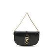 Black Calf Leather Bos Taurus WalletThe Fendigraphy Shoulder Bag by Fendi is crafted from smooth leather and embellished with the Maison’s distinctive metal logo on the front. Featuring a metal chain shoulder strap, it has a hidden snap closure under the