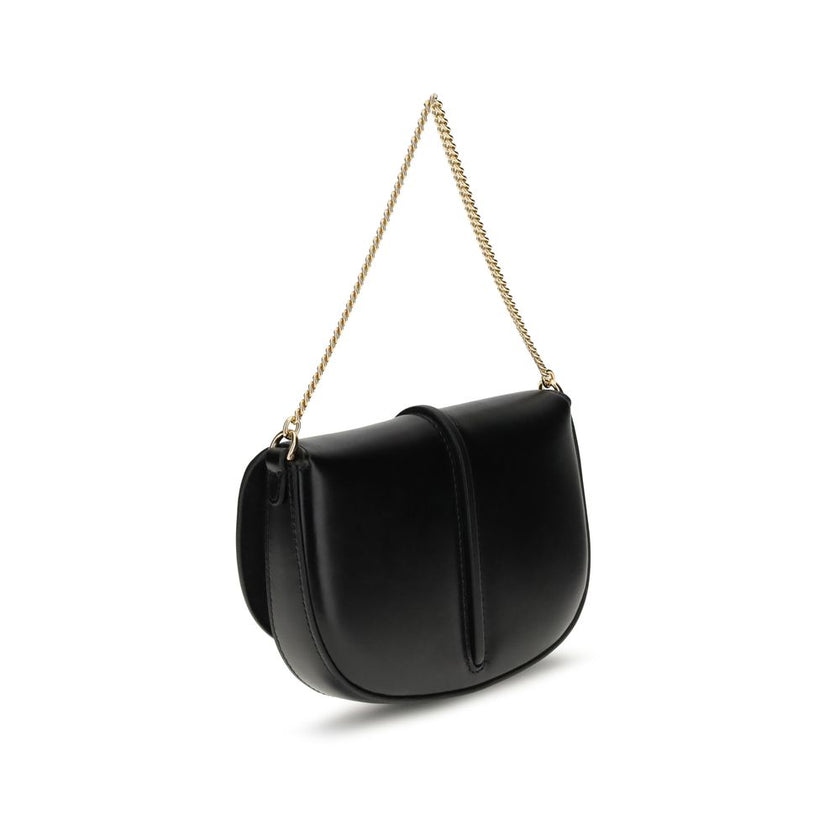Black Calf Leather Bos Taurus WalletThe Fendigraphy Shoulder Bag by Fendi is crafted from smooth leather and embellished with the Maison’s distinctive metal logo on the front. Featuring a metal chain shoulder strap, it has a hidden snap closure under the
