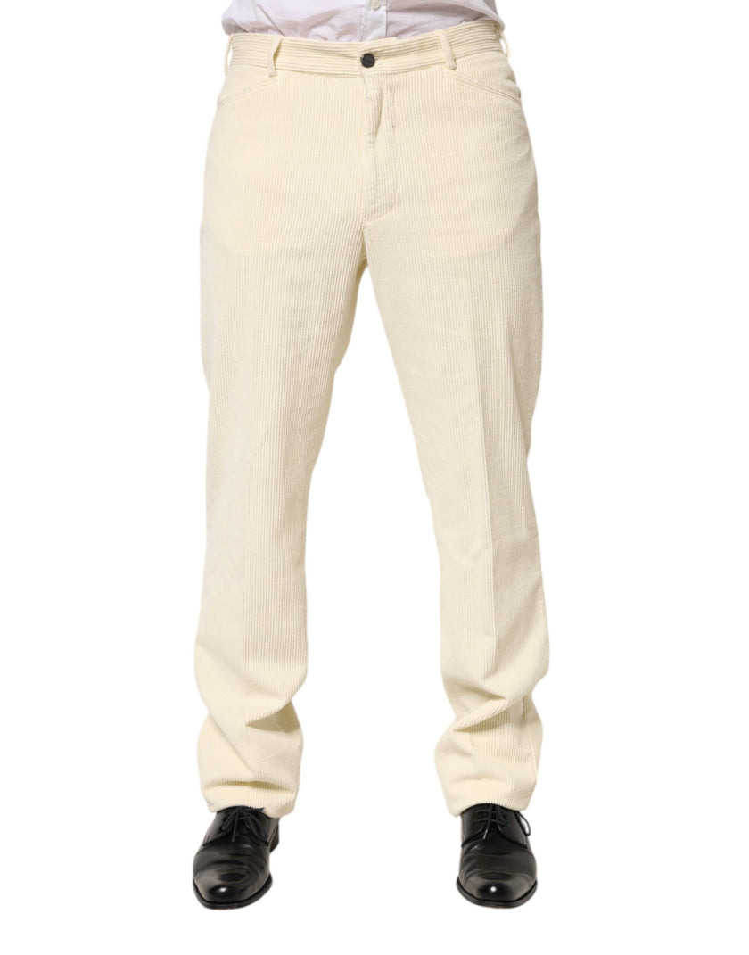 Beige Corduroy Cotton Straight Men Trouser PantsBURBERRY Gorgeous brand new, 100% Authentic Burberry men’s trousers are crafted from soft beige cotton corduroy, combining classic texture with casual sophistication. Designed in a straight-leg silhouette, t