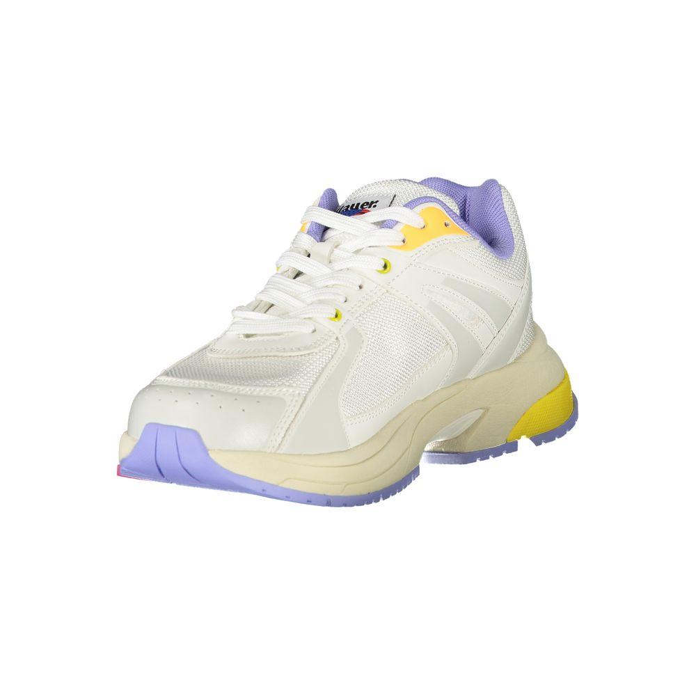 White Synthetic Sneakers with Removable Insole by BLAUER