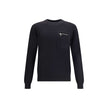 Black Fleece Wool SweatshirtVirgin wool Sweater by Fendi features a ribbed crew neck, cuffs and hem for a comfortable and defined fit. The zippered slit pocket adds a practical and modern touch, while the iconic embossed FF logo gives the garment a distin