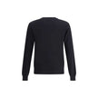 Black Fleece Wool SweatshirtVirgin wool Sweater by Fendi features a ribbed crew neck, cuffs and hem for a comfortable and defined fit. The zippered slit pocket adds a practical and modern touch, while the iconic embossed FF logo gives the garment a distin