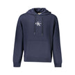 Blue Cotton Men SweaterStep into the limelight with Calvin Klein’s hooded sweatshirt, an embodiment of cozy sophistication and trendsetting appeal. This blue masterpiece, with its brushed texture and a sleek central pocket, marries comfort with urban chic