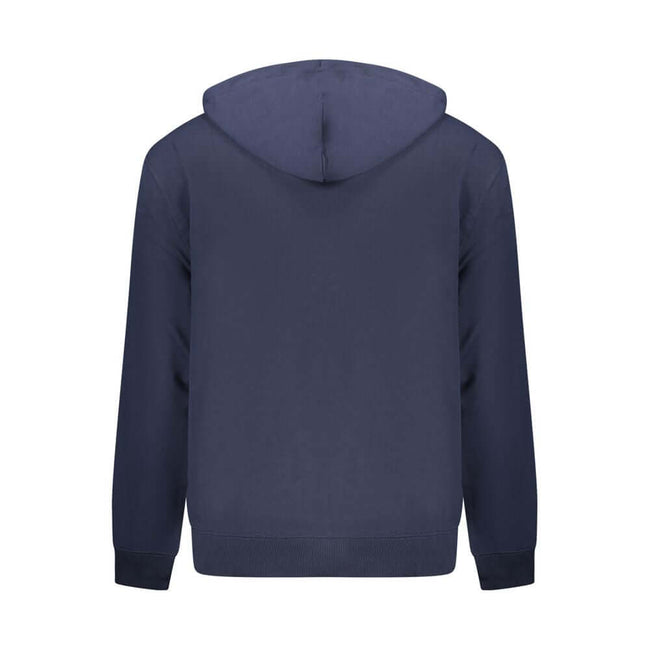 Blue Cotton Men SweaterStep into the limelight with Calvin Klein’s hooded sweatshirt, an embodiment of cozy sophistication and trendsetting appeal. This blue masterpiece, with its brushed texture and a sleek central pocket, marries comfort with urban chic