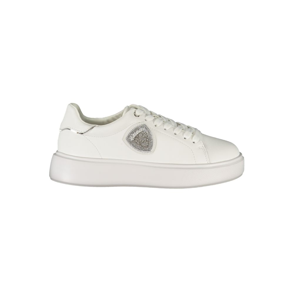 Weißer Polyurethan-Sneaker für Damen