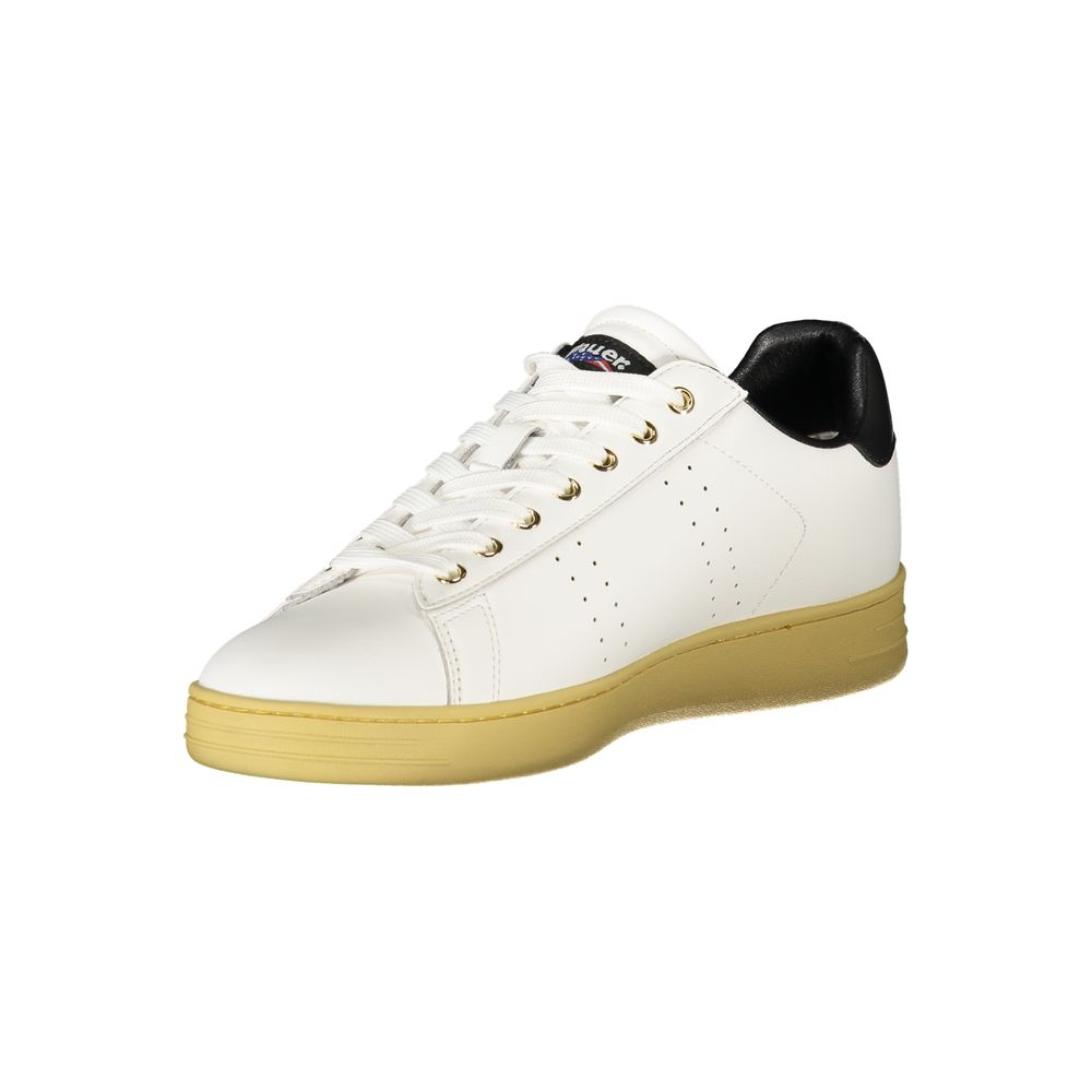 White Leather Synthetic Men's Sneaker by BLAUER