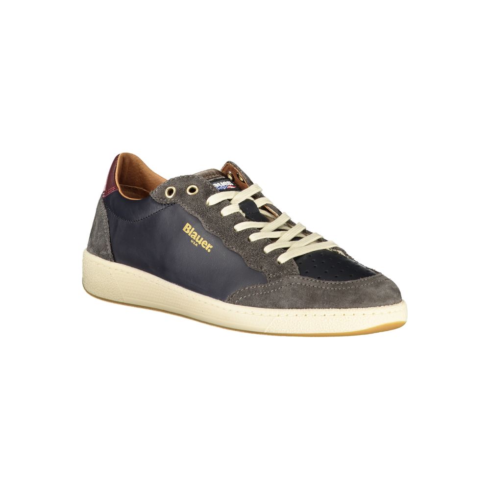 Blaue Herren-Sneaker aus Leder