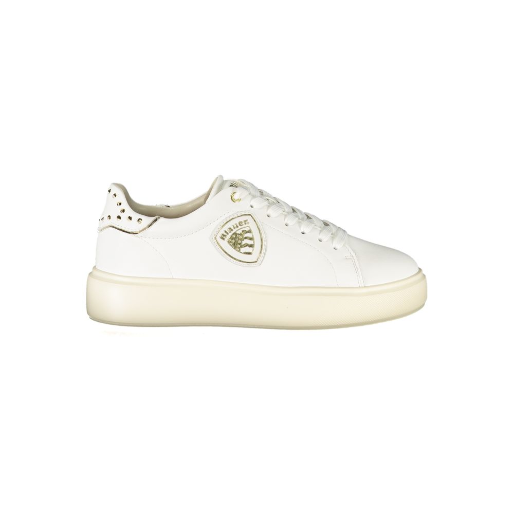 Bianco Damen-Sneaker aus Leder mit Nietenbesatz