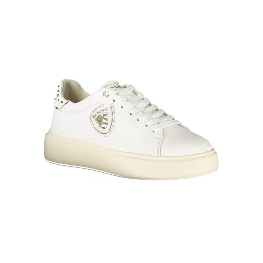 Bianco Damen-Sneaker aus Leder mit Nietenbesatz