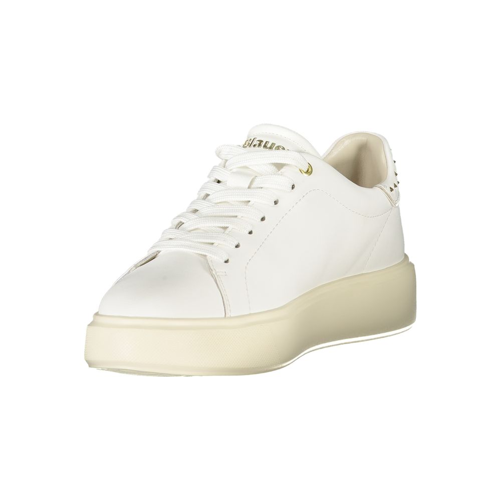 Bianco Leather Sneakers with Studded Details