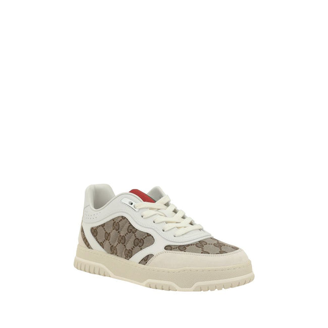 Multicolor Fabric Low Top SneakersRe-Web Sneakers by Gucci are a blend of urban style and sophistication, with distinctive details that recall the brand’s identity. The front lace-up closure ensures a comfortable and adjustable fit, while the brand’s icon