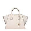 Beige Leather HandbagDescription: The product with MPN 35F4G4VS3LLTCREAM and code F83884 leather in beige is a handbags designed by Michael Kors. It has features like front logo, removable details, adjustable straps, adjustable shoulder, removable shoulde