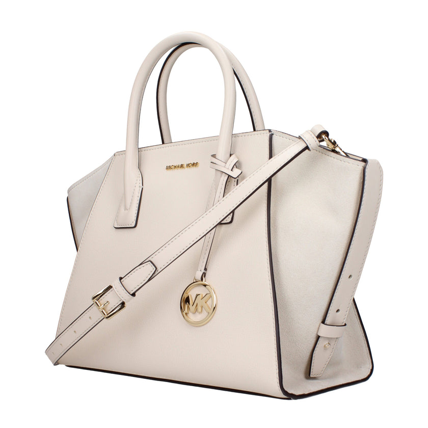 Beige Leather HandbagDescription: The product with MPN 35F4G4VS3LLTCREAM and code F83884 leather in beige is a handbags designed by Michael Kors. It has features like front logo, removable details, adjustable straps, adjustable shoulder, removable shoulde