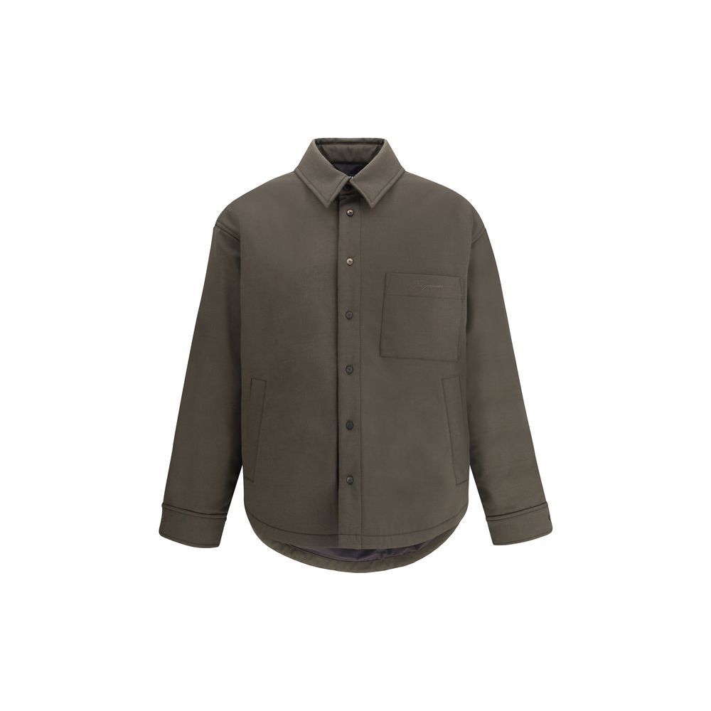 Bicolor Fleece Wool Jackets And CoatThe Boulanger Shirt by Jacquemus blends the elegance of a tailored shirt with the functionality of a padded jacket. Crafted from stretch virgin wool, it features a boxy fit with rounded shoulders, creating a bold, moder