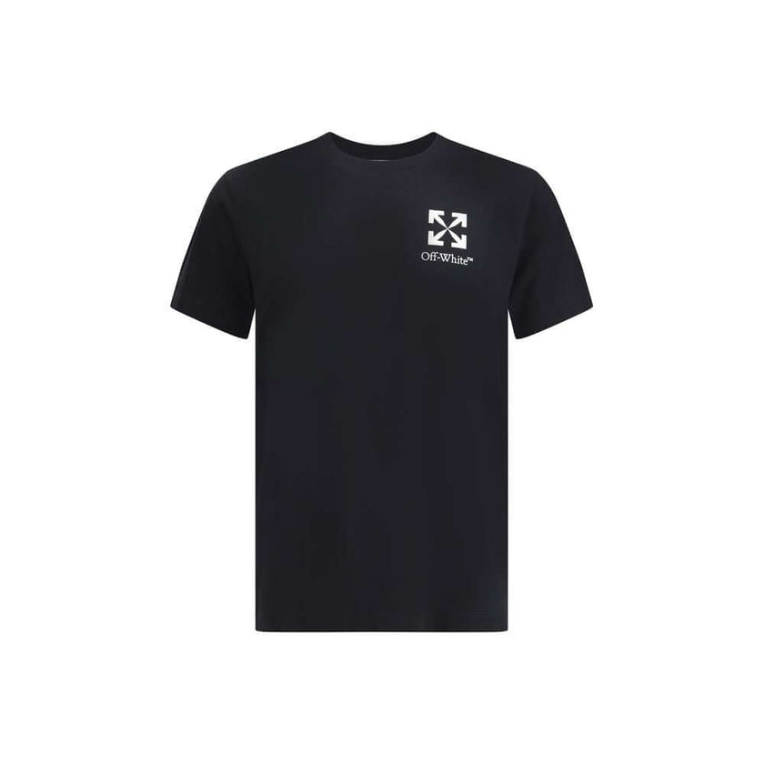 Black Cotton T-ShirtThe Small Arrow Slim T-shirt by Off-White captures minimalist elegance with a signature twist. Cut from soft Cotton jersey, it offers a slim fit that naturally contours the body. A ribbed crew neck and short sleeves highlight the clean