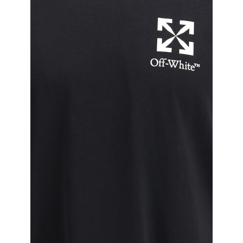 Black Cotton T-ShirtThe Small Arrow Slim T-shirt by Off-White captures minimalist elegance with a signature twist. Cut from soft Cotton jersey, it offers a slim fit that naturally contours the body. A ribbed crew neck and short sleeves highlight the clean
